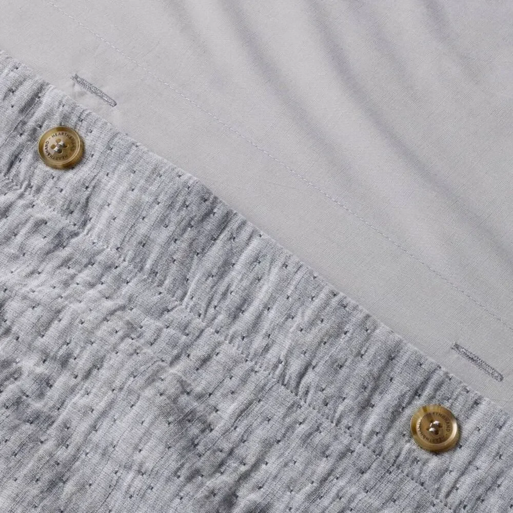 Full/Queen Gauze Stitch Pin Dot Duvet Cover Blue - Hearth & Hand with Magnolia